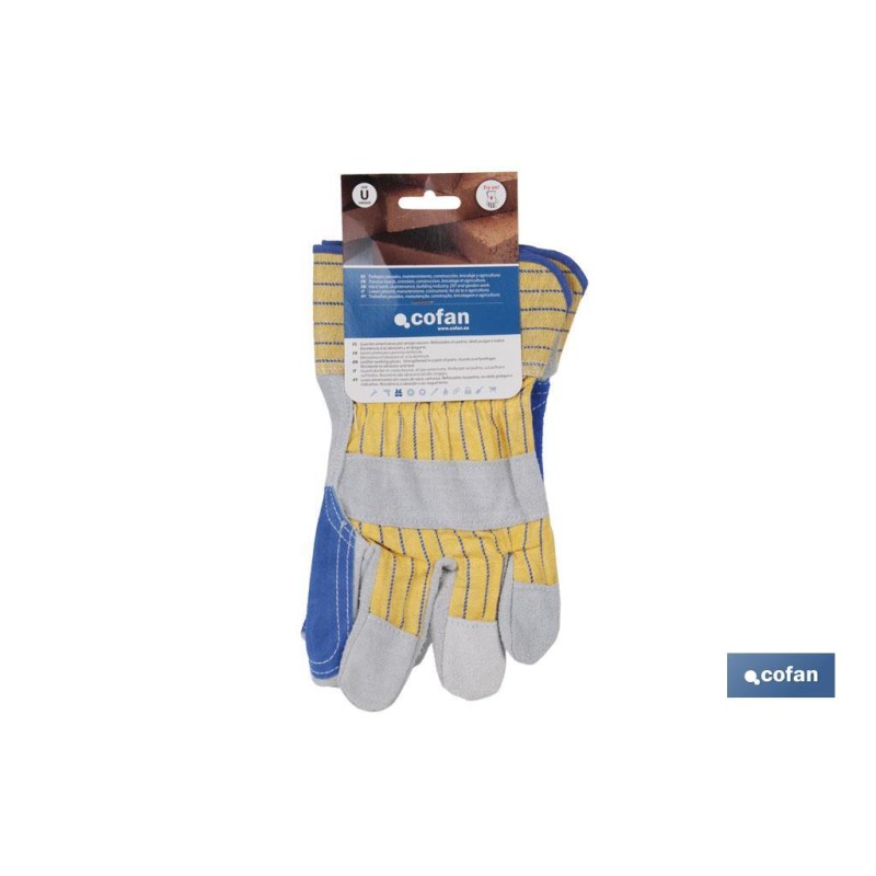 Guantes de serraje americano reforzados | Especiales para carga y descarga | Diseño industrial y resistente