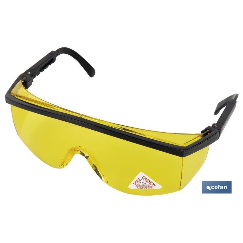 Gafas de Seguridad | Lente Color Amarillo | Protección UV | EN 166:2001