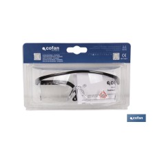 Gafas de Seguridad | Con lente clara | Modelo Estándar | EN 166:2001