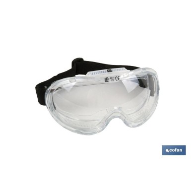 Gafas de Protección contra Proyecciones | Confortables y Ligeras | Ajuste con Goma | Protección UV | 12 Unidades