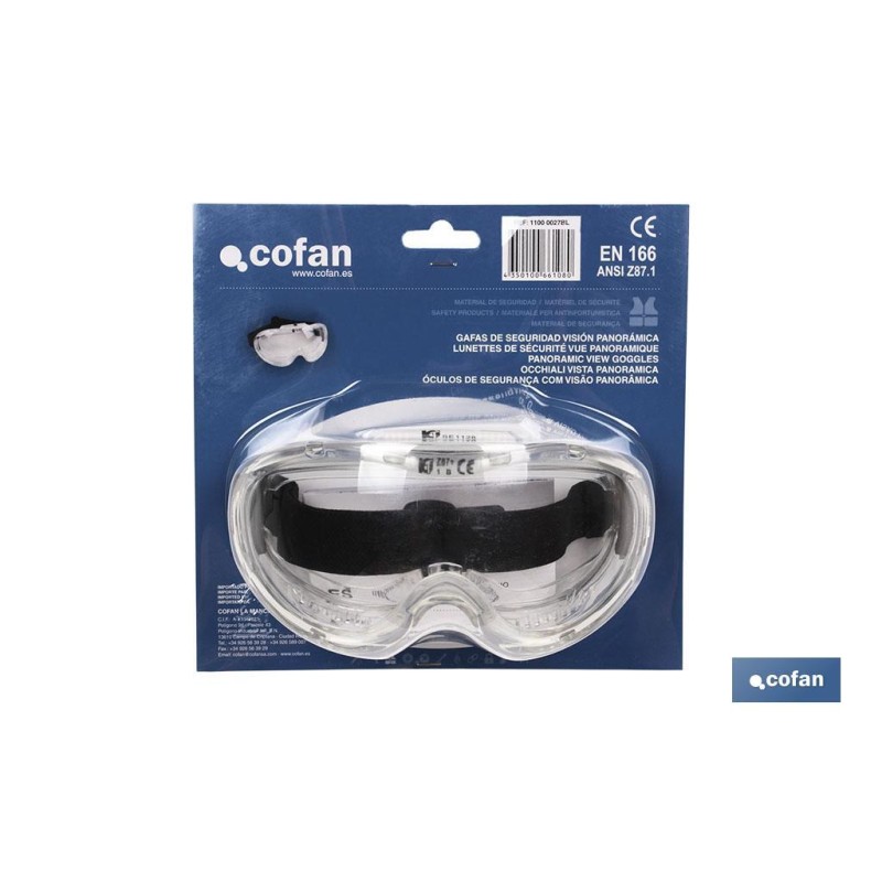 Gafas de Protección contra Proyecciones | Confortables y Ligeras | Ajuste con Goma | Protección UV | 12 Unidades