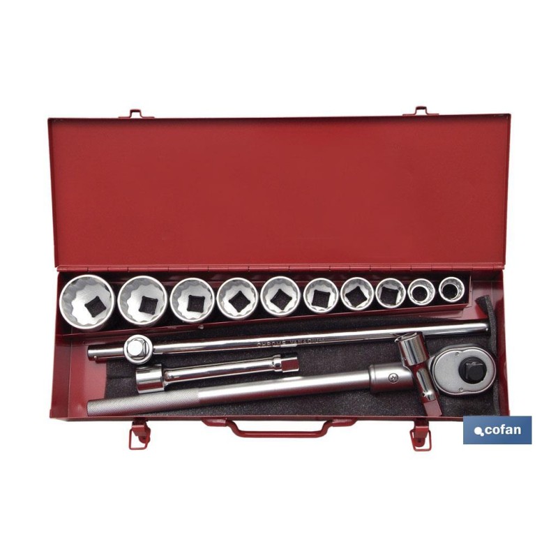 Juego de carracas | Medidas: 3/4 | 14 piezas en el maletín | Calidad profesional