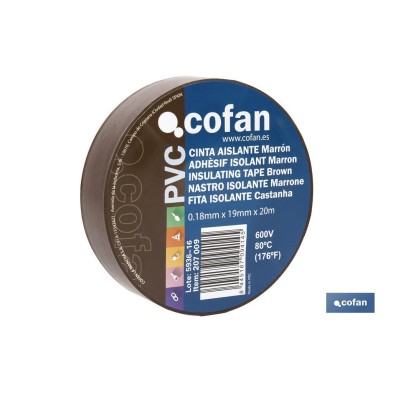 Cinta Aislante 180 Micras | Color marrón | Resistente al voltaje, al calor y a diferentes ácidos y alcalinos