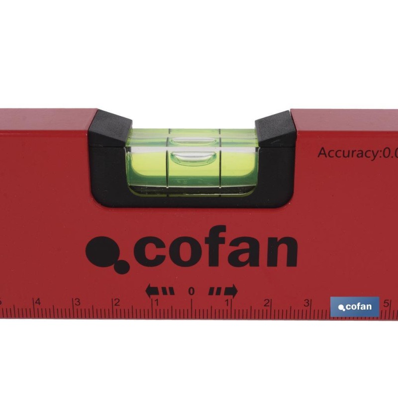 Nivel de aluminio | Medidas desde 300 hasta 1500 mm | Nivel de 3 burbujas para facilitar la nivelación