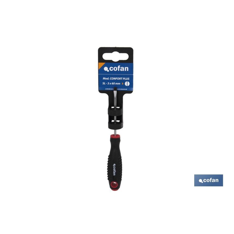 Destornillador plano de mecánico | Modelo Comfort plus | Medidas de huella desde SL 3 mm hasta SL 8 mm