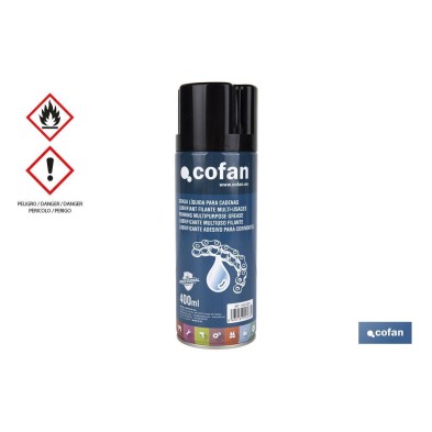 Grasa adhesiva para cadenas 400 ml | Lubricante líquido | Con aditivos que le confieren propiedades anticorrosión y antidesgaste