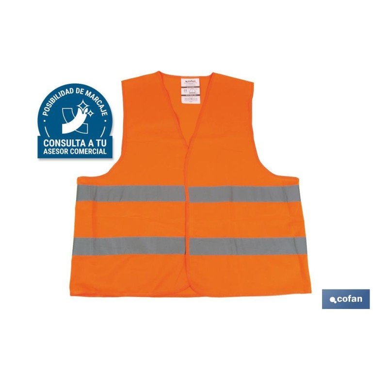 Chaleco reflectante | Color Naranja | Talla XXL | EN ISO 20471 | Categoría II I