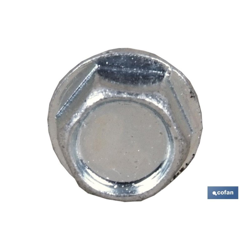 Tornillo Autotaladrante Cabeza Hexagonal con Collarín Zincado