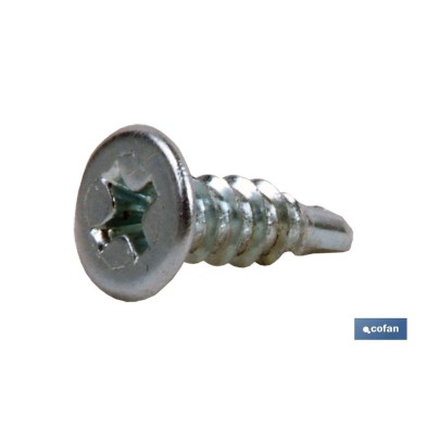 Tornillo autotaladrante cabeza extraplana Phillips Zincado