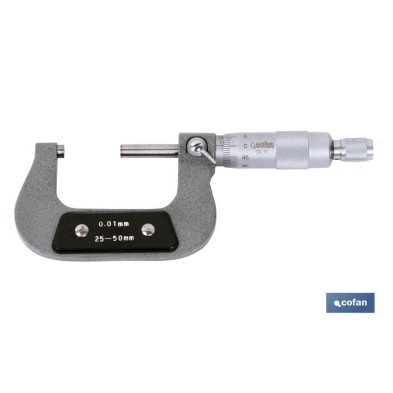 Micrómetro | Medidas Exteriores | Medición en  0-25,  25-50, 50-75 y 75-101