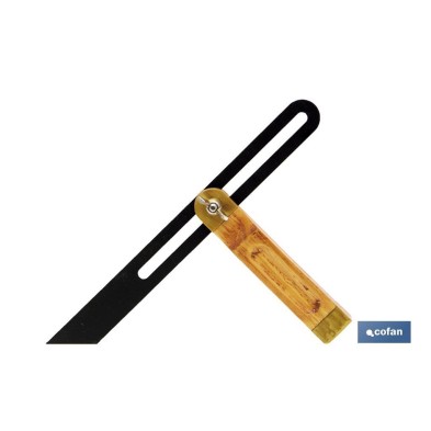 Escuadra biselada regulable | Medidas: 250 mm | Mango de madera | Hoja de acero inoxidable