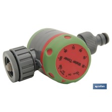 Sincronizador de riego mecánico | Incluye programador de 120 minutos | Apto para jardín | Material de polipropileno