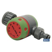 Sincronizador de riego mecánico | Incluye programador de 120 minutos | Apto para jardín | Material de polipropileno