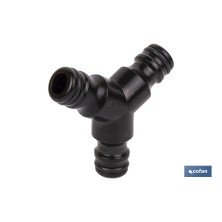 Conector triple en forma 'Y' para mangueras de jardín | Rosca macho para empalmes | Ideal para jardinería y agricultura