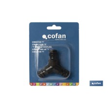 Conector triple en forma 'Y' para mangueras de jardín | Rosca macho para empalmes | Ideal para jardinería y agricultura