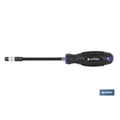 Destornillador flexible para puntas de 1/4 | Modelo Comfort plus | Con acople rápido de puntas de 1/4