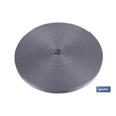 Rollo cinta persiana 17mm x 50m gris