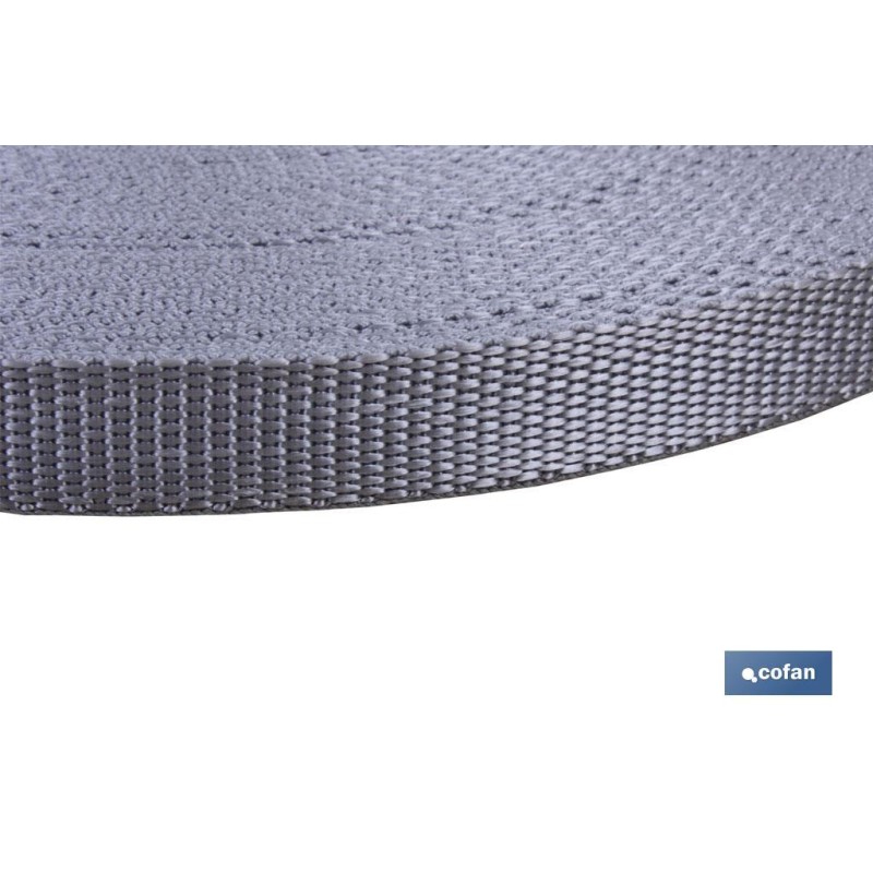 Rollo cinta persiana 14mm x 50m gris