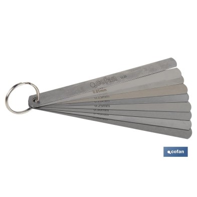 Galgas de espesores con 8 y 18 hojas | Medidor de espesores | Con medidas de espesor desde 0.05 mm hasta 1,0 mm