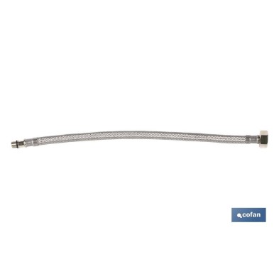 Conexión Flexible | Macho/Hembra | Acero Inoxidable | M 10x1 - H 1/2 | 35 cm de Longitud | Para lavabo, grifo y cocina