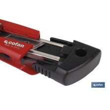 Cúter profesional | Cúter ergonómico y ligero | Medidas de la hoja: 18 mm