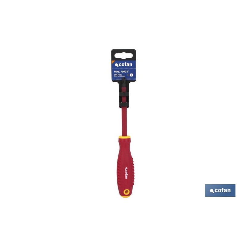 Destornillador Aislado 1000 V | Phillips PH-0 a PH-3 | Longitud 60 mm a 150 mm