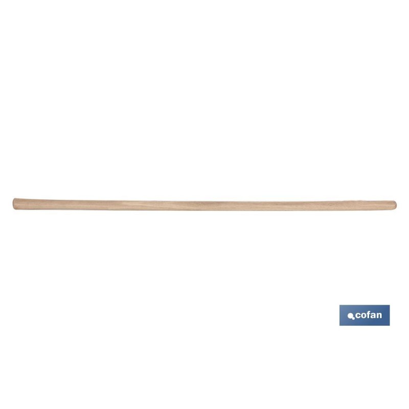 Mango de madera para azadas y azadón | Mango ligero y agradable al tacto | Longitud del mango de 1200 mm con 44 mm de diámetro