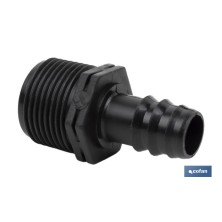 Conector de enlace mixto para riego por goteo o aspersión de rosca 3/4'' | Imprescindible para instalación de riego por goteo