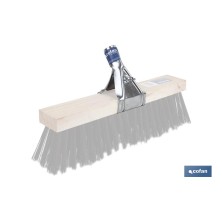 Garra metálica para cepillo de barrendero | Ideal para cepillos con soporte de madera | Grapa o acople de metal para barrenderos