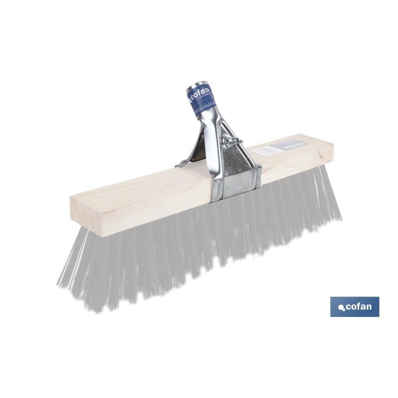 Garra metálica para cepillo de barrendero | Ideal para cepillos con soporte de madera | Grapa o acople de metal para barrenderos