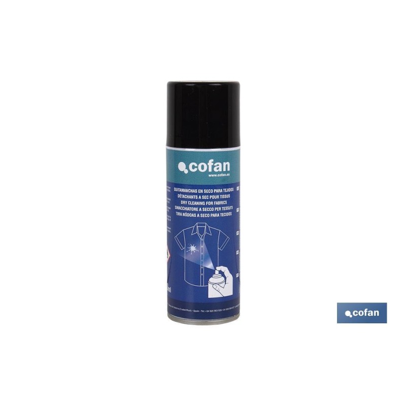 Spray Quitamanchas para tejidos 200 ml | Base disolvente | Absorbe y disuelve