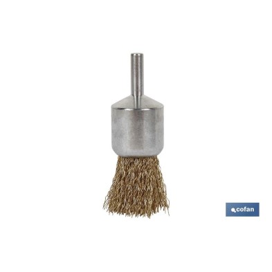 Cepillo Alambre Brocha Ondulado Acero Latonado