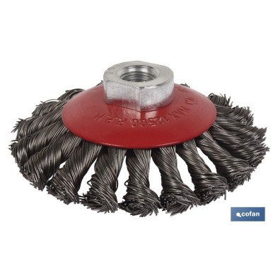 Cepillo Alambre Oblicuo Trenzado M14 Acero