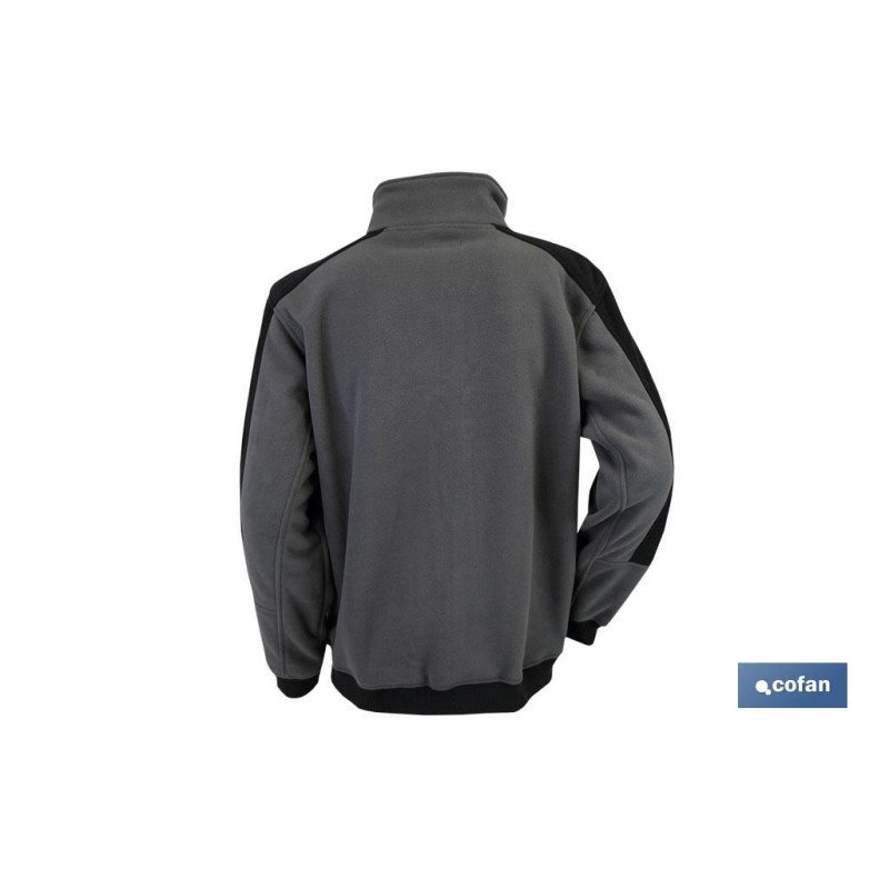 Chaqueta Polar de Trabajo | Modelo Walker | Composición: 100% poliéster | Color Gris/Negro