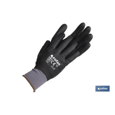 Guantes 100 % impregnados de nitrilo | Ideal para automoción, construcción y manipulación de aceites | Cómodos y seguros