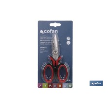 Tijeras de electricista profesional | Con longitud 150 mm  | Con hueco especial para pelar y cortar cable