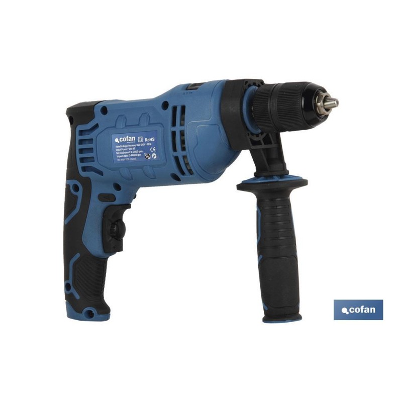 Taladro impacto | Para brocas de 1-13mm |Taladro impacto de 910W con portabrocas de seguridad automático