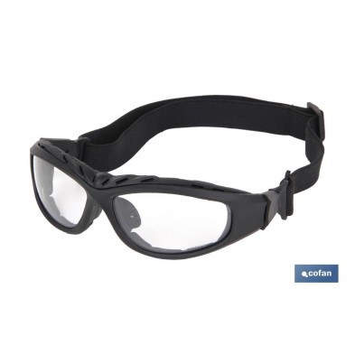 Gafas de seguridad acolchadas | Protección 4 en 1 | Lentes con recubrimiento duro