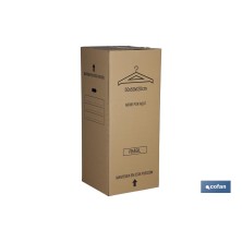Caja armario para mudanzas | Medidas 50 x 50 x 120 cm | Material de cartón ondulado