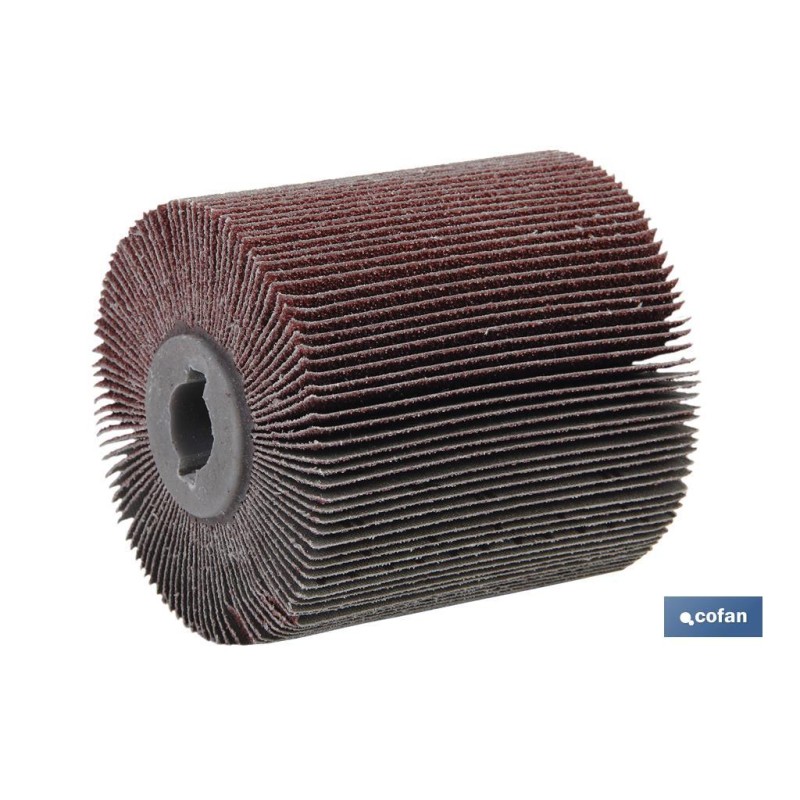 Cilindro Cepillo de Lámina con Tela Abrasiva