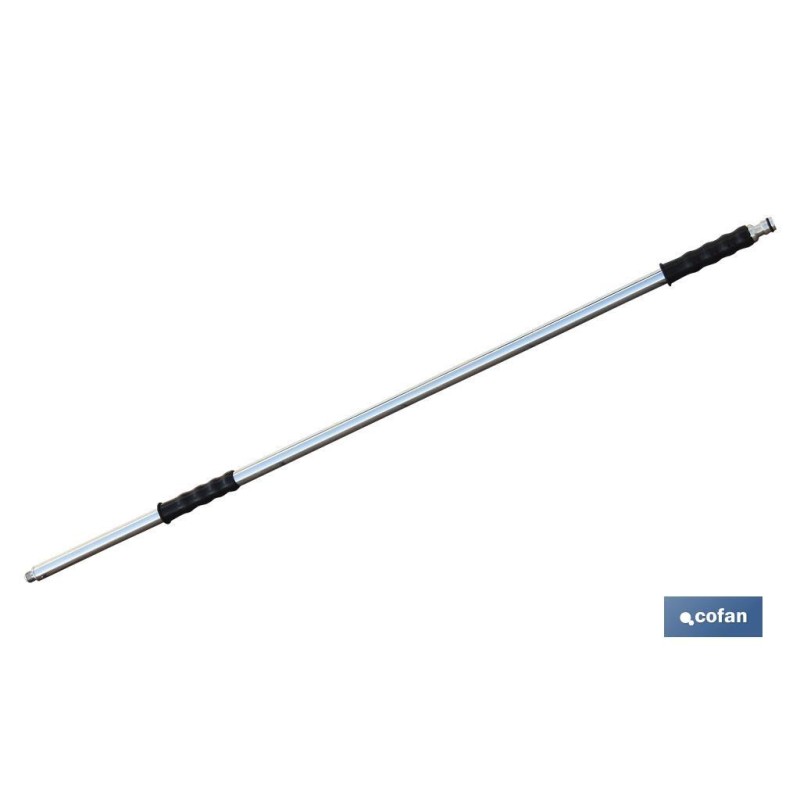 Barra de metal para cepillo lavacoches con enchufe rápido grande