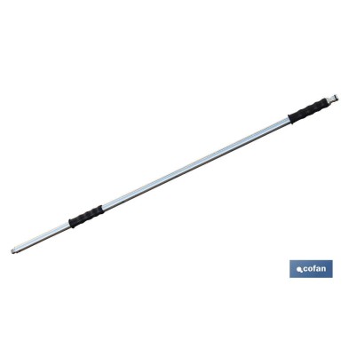 Barra de metal para cepillo lavacoches con enchufe rápido grande