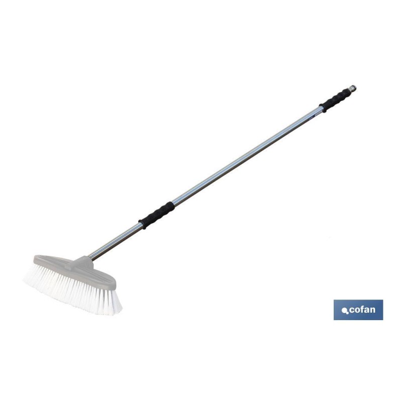 Barra de metal para cepillo lavacoches con enchufe rápido grande