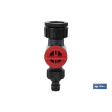 Conector con filtro de agua ajustable