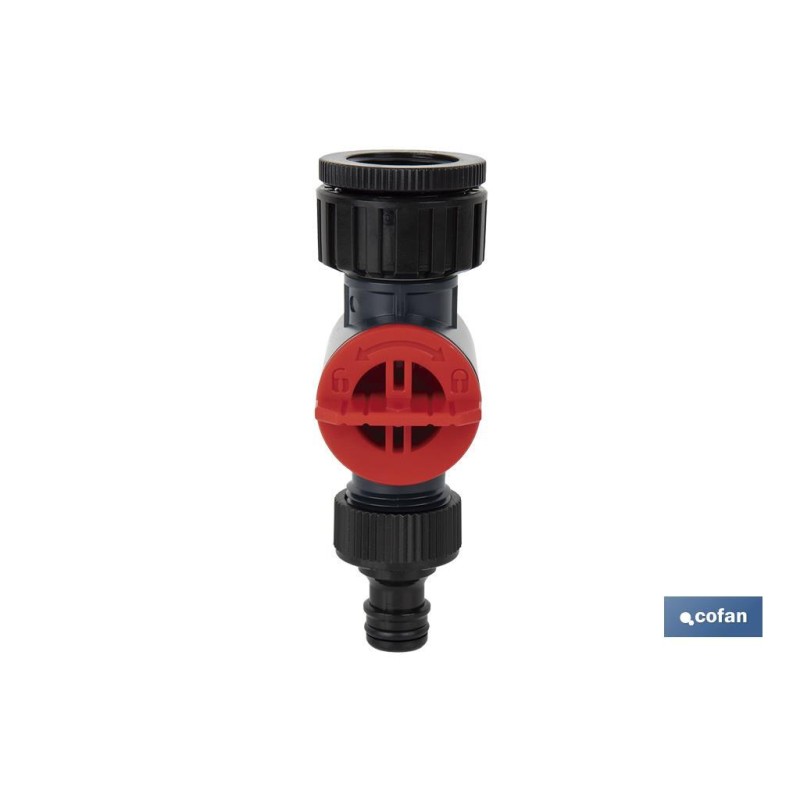 Conector con filtro de agua ajustable