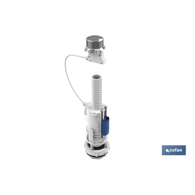 Descargador para WC | Doble Pulsador | Modelo Eume | Fabricado en Polipropileno y ABS de Alta Calidad  | Descargador Universal