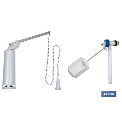 Mecanismo para Cisterna Completo | Tanque Alto con Grifo Lateral y Descargador | Fabricado en Polipropileno y ABS de Alta Calida