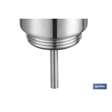 Válvula Click-Clack | Fabricada en Latón Cromado | Rosca 1 1/4 | Incluye Tapón Grande de Ø63 mm