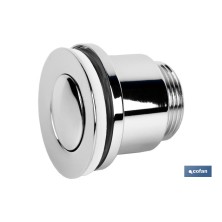 Válvula Click-Clack | Fabricada en Latón Cromado | Rosca 1 1/4 | Incluye Tapón Pequeño de Ø37 mm