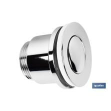 Válvula Click-Clack | Fabricada en Latón Cromado | Rosca 1 1/4 | Incluye Tapón Pequeño de Ø37 mm